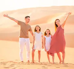 Family creating lasting memories during their Dubai desert adventure.